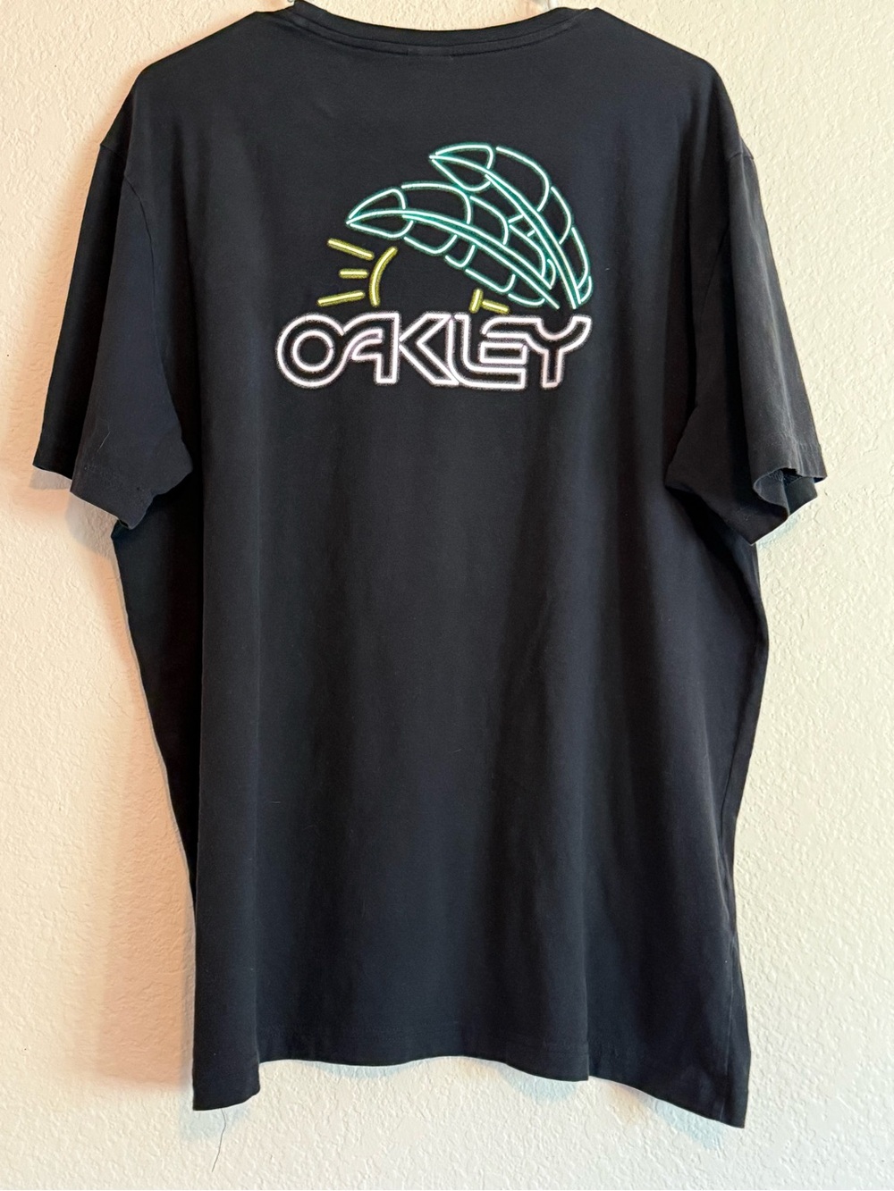Oakley Black Short-Sleeve Tee with Neon Graphic